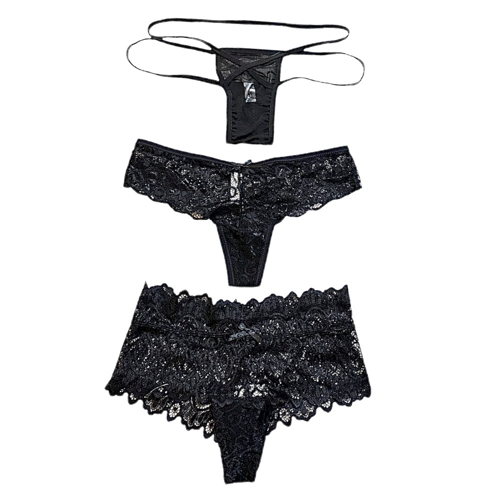 Black Panties Bundle of 3 Size Medium NEW